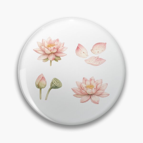 Item preview, lotus flower/ water lily sticker pack designed and sold by inainart.