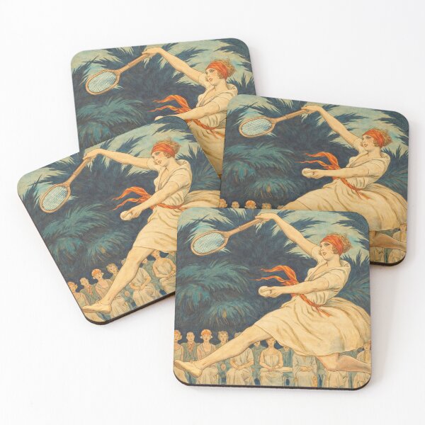 Item preview, Le Tennis en Demoiselles by Vallet - Vintage Tennis Art  designed and sold by RickE.