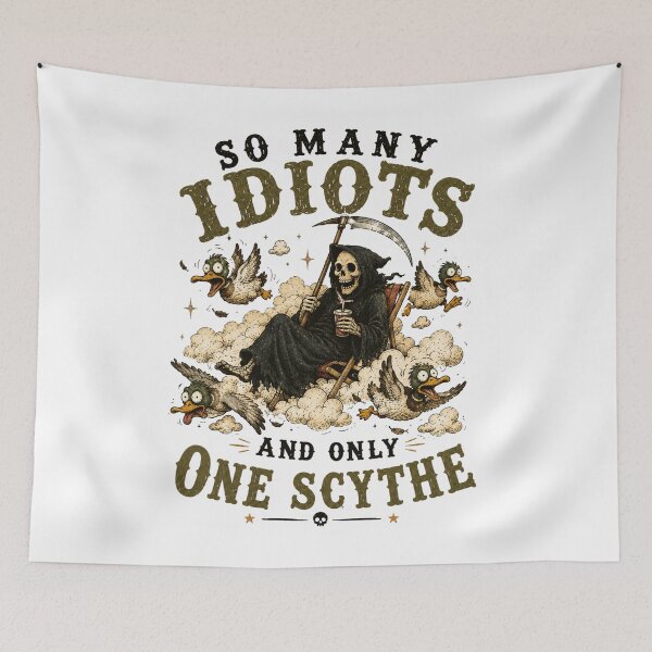 Item preview, So Many Idiots And Only One Scythe Funny Reaper Ducks  designed and sold by Region.