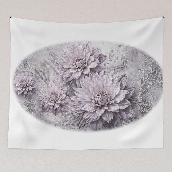 Item preview, Purple Peonies Vintage Oval Vignette Art designed and sold by UCBrandDecor.