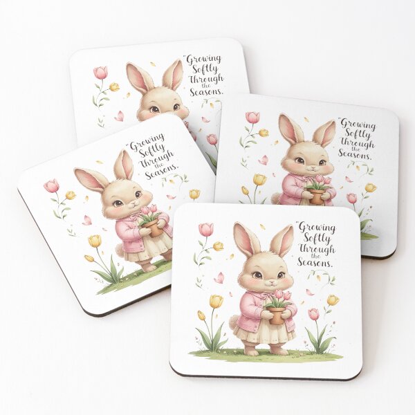Item preview, Growing Softly Cute Bunny Spring Aesthetic Cottagecore designed and sold by AQUILAKREO.
