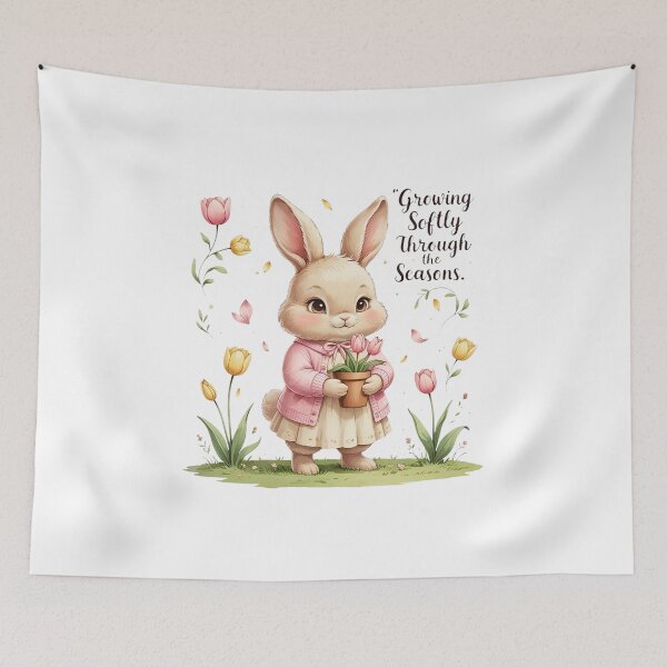 Item preview, Growing Softly Cute Bunny Spring Aesthetic Cottagecore designed and sold by AQUILAKREO.