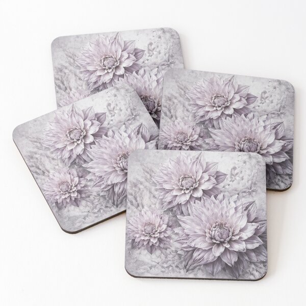 Item preview, Dusty Purple Peonies Grunge Marble Floral Art designed and sold by UCBrandDecor.