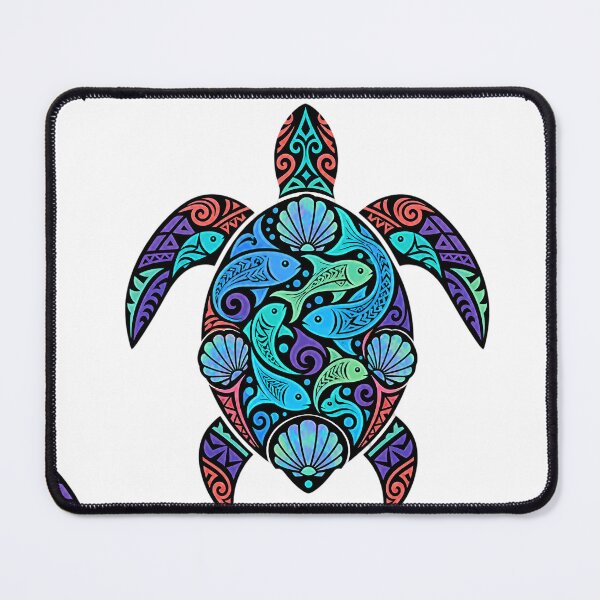 Item preview, Turtle Mosaic — Polynesian Fish & Shell Emblem designed and sold by Jandedan.