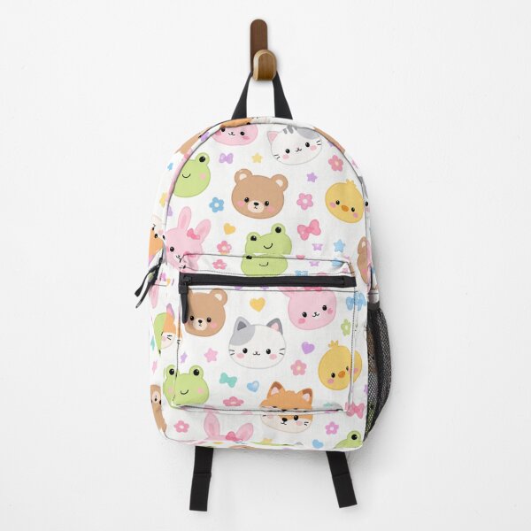 Item preview, Kawaii Cute Animal Faces Seamless Pattern Print designed and sold by Inkworksbyshery.