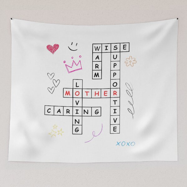 Item preview, Mother's Day crossword Gift | Mum scribble design  designed and sold by HiPatti.