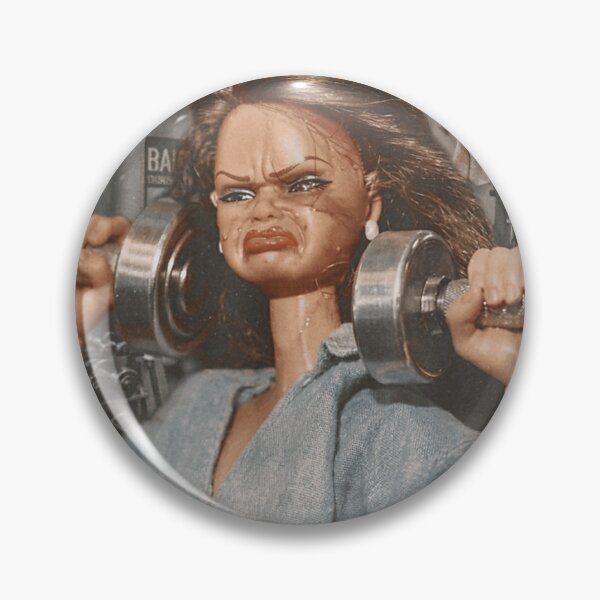 Item preview, Funny Doll Weightlifting at the Gym Intense Workout Face Vintage Style designed and sold by PhocoNibict.
