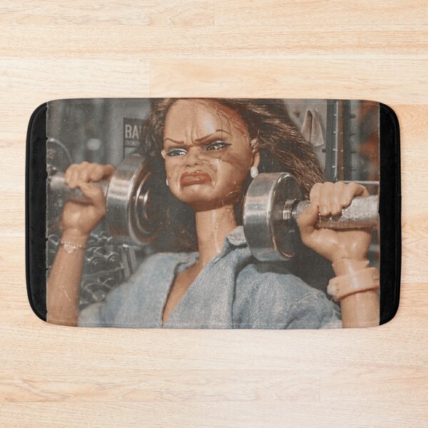 Item preview, Funny Doll Weightlifting at the Gym Intense Workout Face Vintage Style designed and sold by PhocoNibict.
