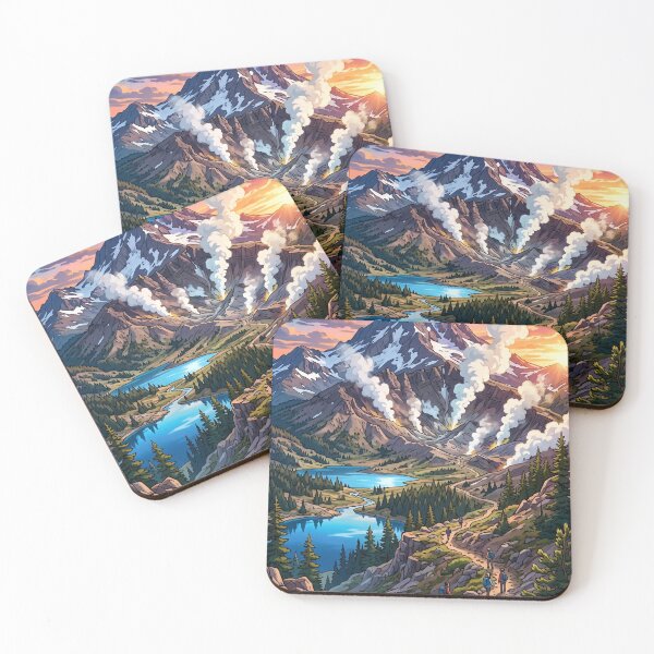 Item preview, Lassen Volcanic Sunrise Hiking Trail and Smoke Vents designed and sold by SpiriTravels.