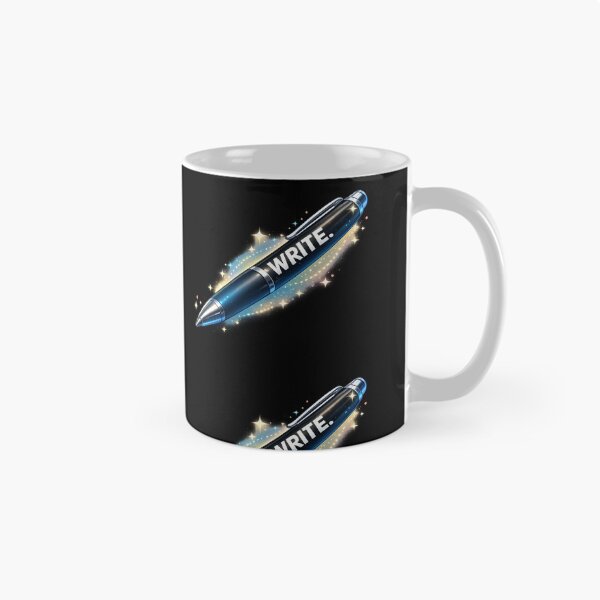 Item preview, Blue Glowing Writer Pen - "WRITE." Digital Art designed and sold by TripleVertex-1.