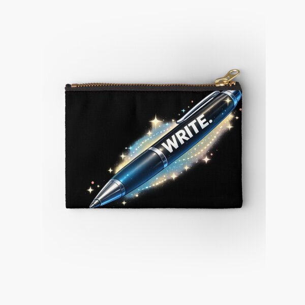 Item preview, Blue Glowing Writer Pen - "WRITE." Digital Art designed and sold by TripleVertex-1.