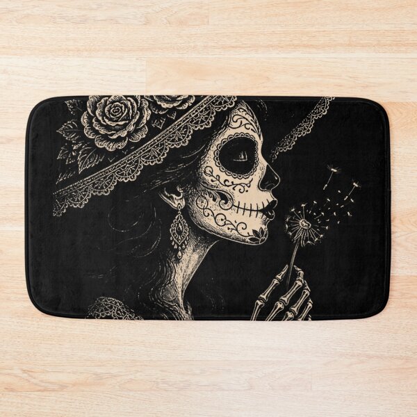 Item preview, Vintage Sugar Skull Lady with Rose Hat Day of the Dead Catrina designed and sold by EricCotanori.