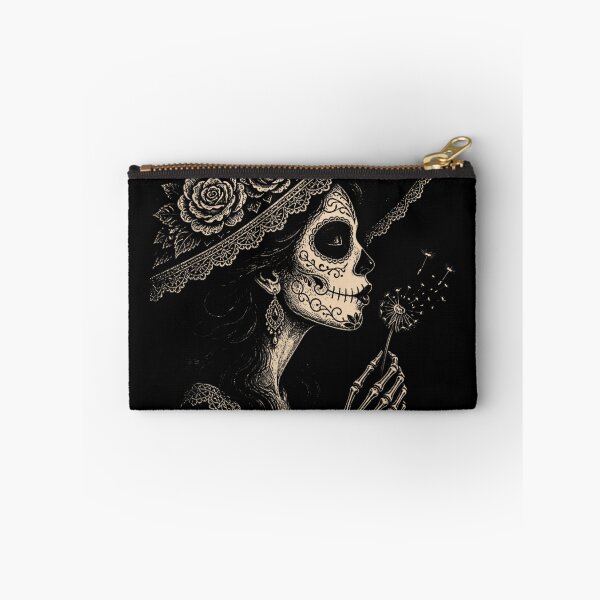 Item preview, Vintage Sugar Skull Lady with Rose Hat Day of the Dead Catrina designed and sold by EricCotanori.