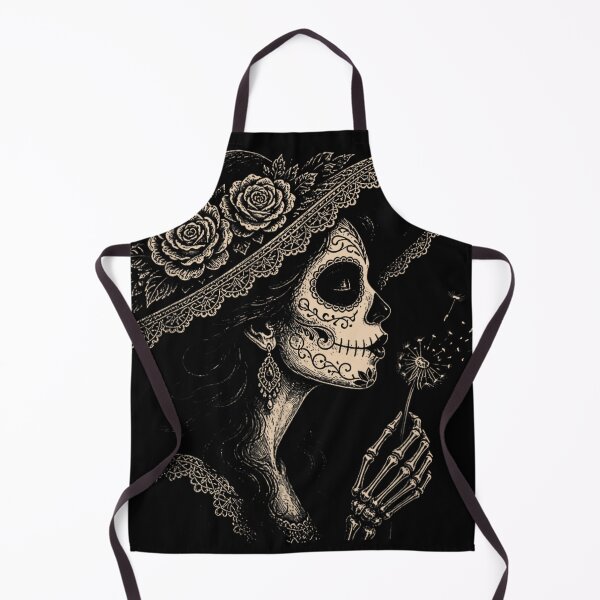 Item preview, Vintage Sugar Skull Lady with Rose Hat Day of the Dead Catrina designed and sold by EricCotanori.