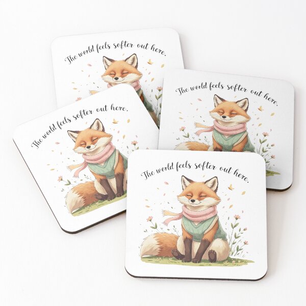 Item preview, World Feels Softer Cute Fox Spring Nature Lover designed and sold by AQUILAKREO.