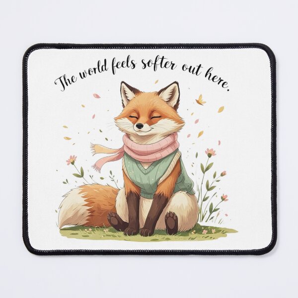Item preview, World Feels Softer Cute Fox Spring Nature Lover designed and sold by AQUILAKREO.