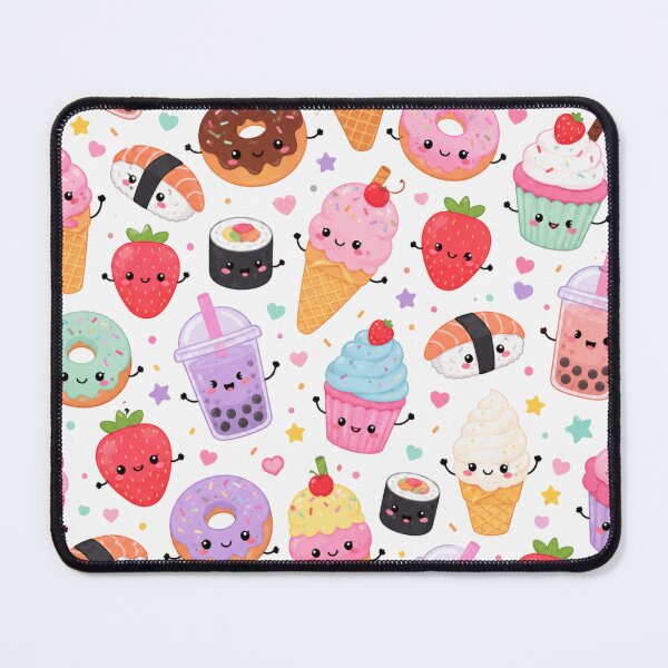 Item preview, Kawaii Cute Food Dessert Seamless Pattern Print designed and sold by Inkworksbyshery.