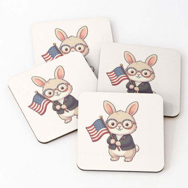 Item preview, Cute Patriotic Bunny With American Flag designed and sold by SweetLilith.