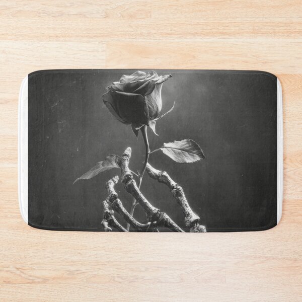 Item preview, Skeleton hand holding rose gray scale designed and sold by dcrc.