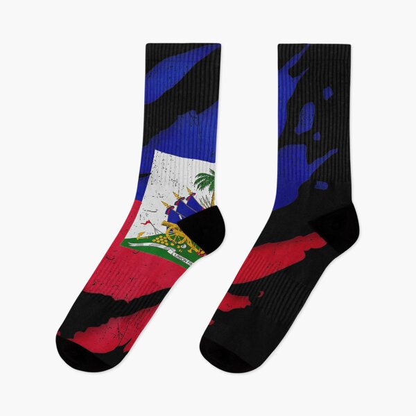 Item preview, Distressed Ripped Haiti Flag Design Haitian Pride and Heritage National Identity designed and sold by EricCotanori.