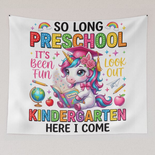 Item preview, So Long Preschool Kindergarten Here I Come Magical Unicorn Graduation Student Gift designed and sold by EricCotanori.