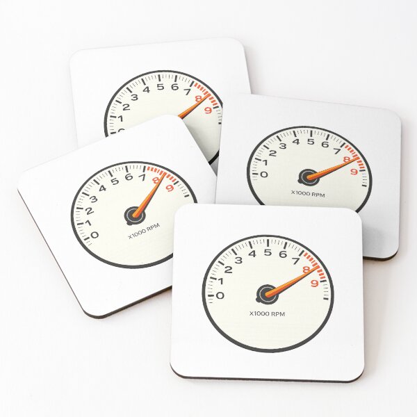 Item preview, 8000 RPM Tachometer – White Face Gauge Graphic designed and sold by Ermicioi.