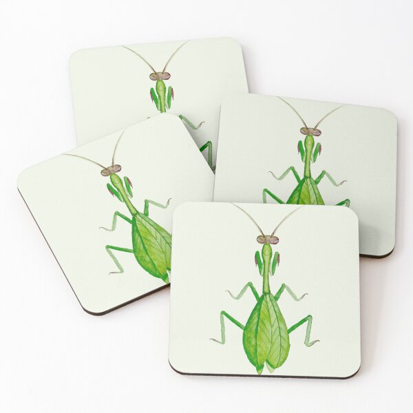 Item preview, Praying mantis - hand-painted with watercolor.  designed and sold by Greitas.