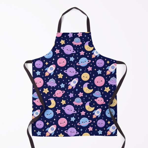 Item preview, Kawaii Space Cute Planet Star Seamless Pattern Print designed and sold by Inkworksbyshery.