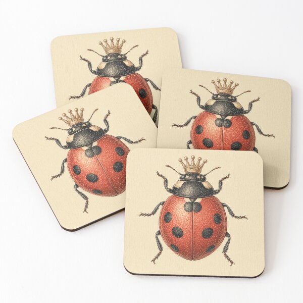 Item preview, Modern Vintage Ladybug Art designed and sold by Soul Garden Studio.