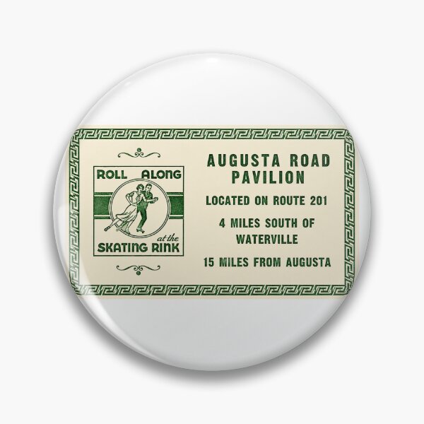 Item preview, Augusta Road Pavilion Waterville Maine Roller Skating Rink Sticker Decal Label designed and sold by tislord.