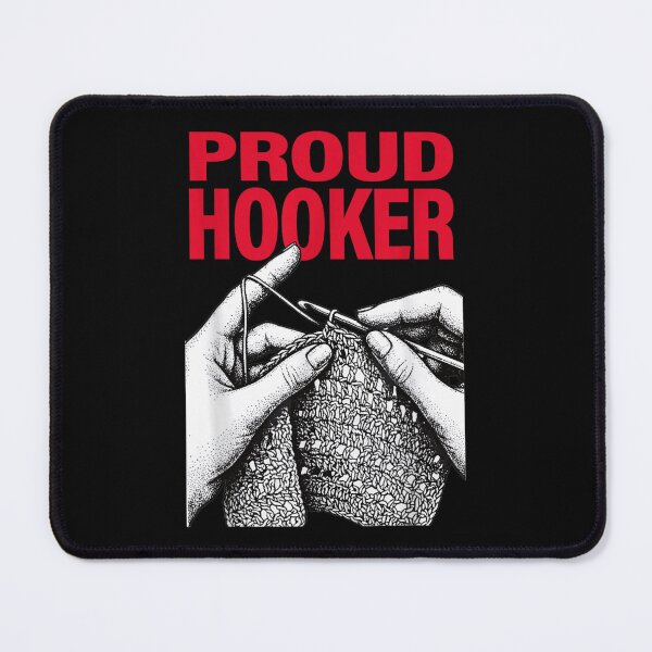 Item preview, Proud Hooker Funny Crochet and Knitting Enthusiast Hand Drawn Crafting Design designed and sold by LakenDraphil.