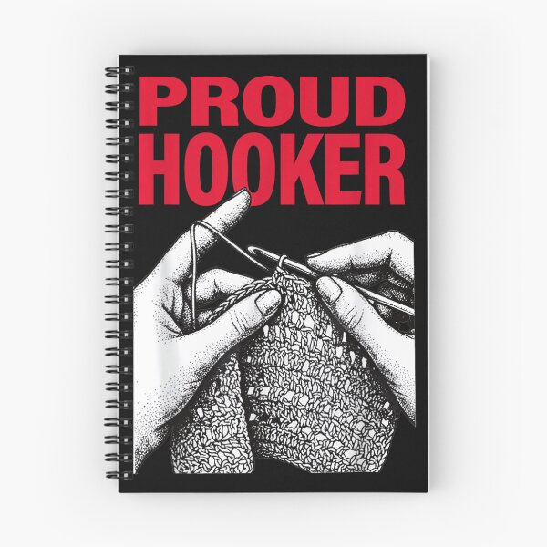 Item preview, Proud Hooker Funny Crochet and Knitting Enthusiast Hand Drawn Crafting Design designed and sold by LakenDraphil.