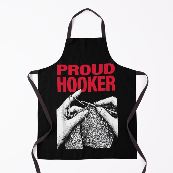 Item preview, Proud Hooker Funny Crochet and Knitting Enthusiast Hand Drawn Crafting Design designed and sold by LakenDraphil.
