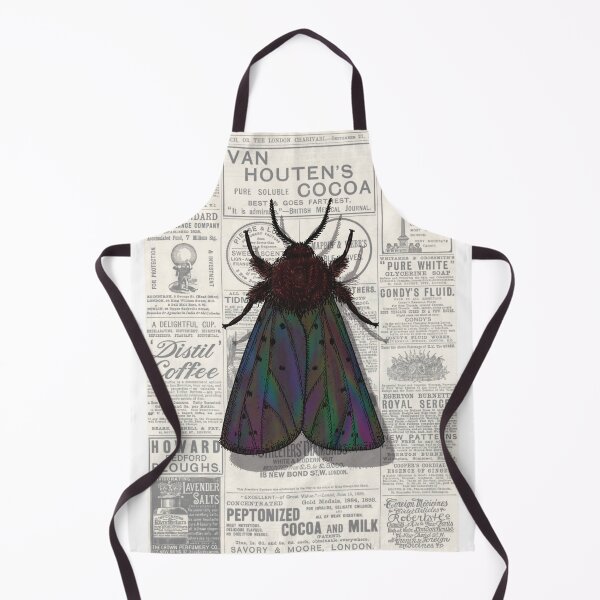 Item preview, Vintage Moth Illustration over Antique Paper Collage designed and sold by Becky-Poppins.