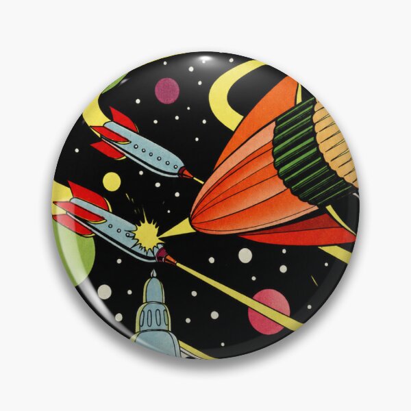 Item preview, Vintage Sci‑Fi Comic Cover – Retro Rocket Battle in Deep Space designed and sold by Analog Aura .