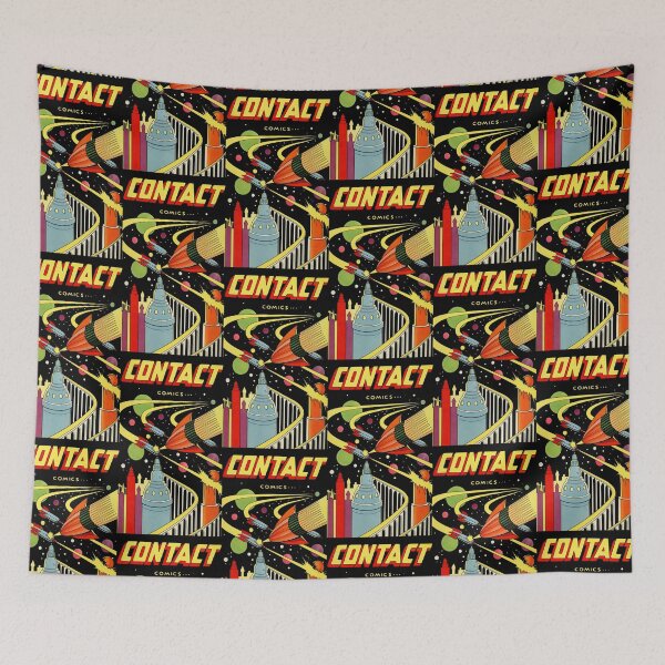 Item preview, Vintage Sci‑Fi Comic Cover – Retro Rocket Battle in Deep Space designed and sold by Analog Aura .