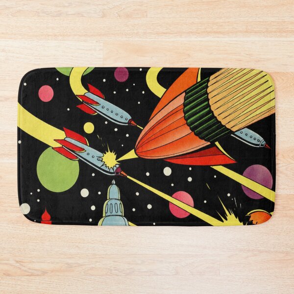 Item preview, Vintage Sci‑Fi Comic Cover – Retro Rocket Battle in Deep Space designed and sold by Analog Aura .