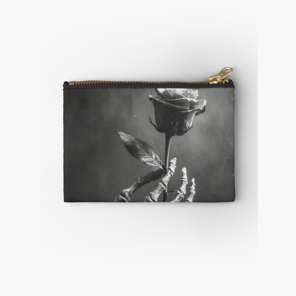 Item preview, Skeleton hand holding rose gray scale designed and sold by dcrc.