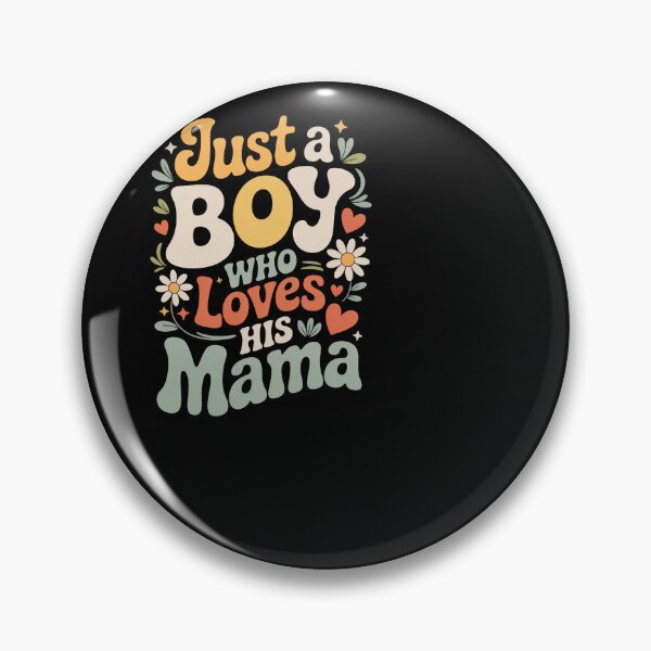 Item preview, Just a Boy Who Loves His Mama Retro Groovy Design designed and sold by SuperAndSocial.