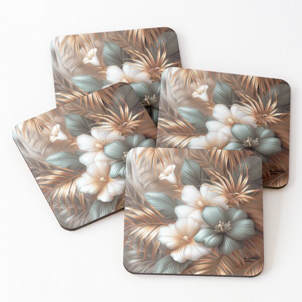 Item preview, Tropical Flowers and Palm Leaves designed and sold by MargaretWiktor.