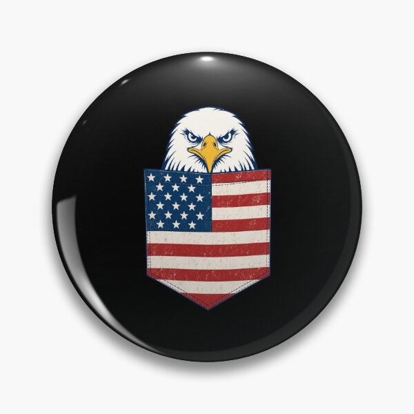 Item preview, 4th of July USA Flag Patriotic Eagle Pocket Funny  designed and sold by clothesy7.