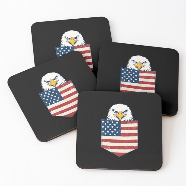 Item preview, 4th of July USA Flag Patriotic Eagle Pocket Funny  designed and sold by clothesy7.