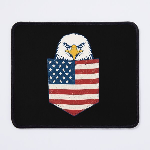 Item preview, 4th of July USA Flag Patriotic Eagle Pocket Funny  designed and sold by clothesy7.