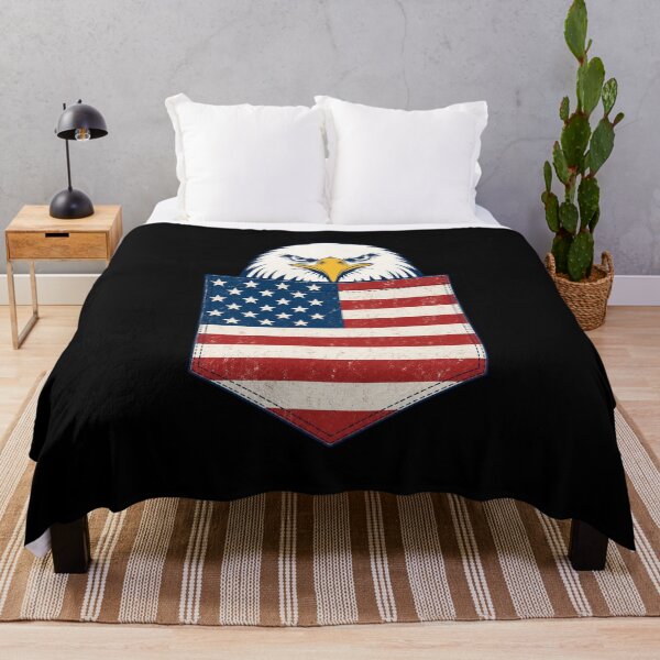 Item preview, 4th of July USA Flag Patriotic Eagle Pocket Funny  designed and sold by clothesy7.