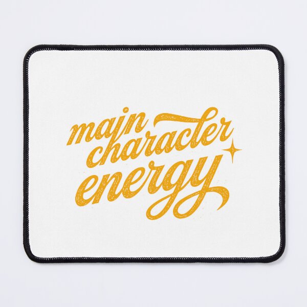 Item preview, Main Character Energy - cursive yellow designed and sold by Stefrait-7.