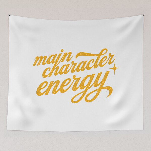 Item preview, Main Character Energy - cursive yellow designed and sold by Stefrait-7.