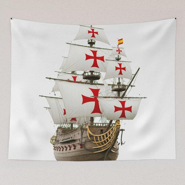 Item preview, Vintage Spanish Galleon Tall Ship Art designed and sold by UCBrandDecor.