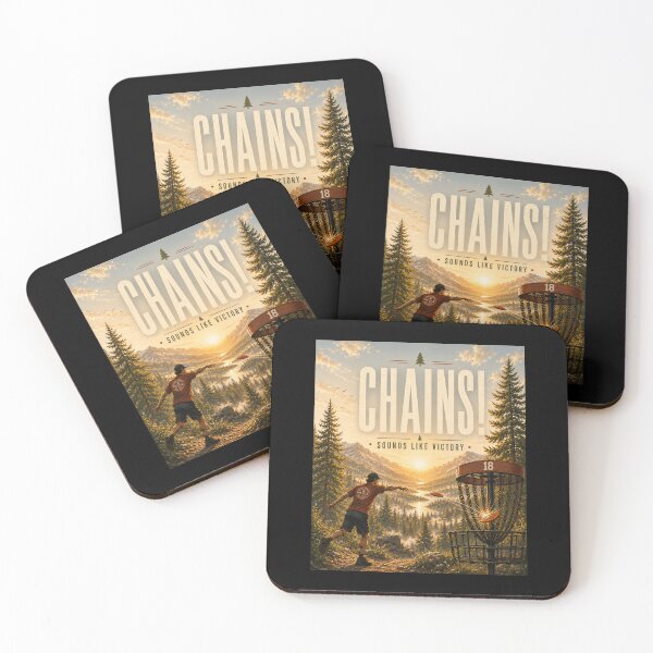 Item preview, Chains! Sounds Like Victory – Mountain Sunrise Disc Golf Art designed and sold by Swanny's Custom T-shirt and Gift Designs.