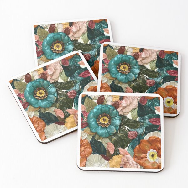 Item preview, Bold Blue and Orange Floral  designed and sold by Pixel-Lair.