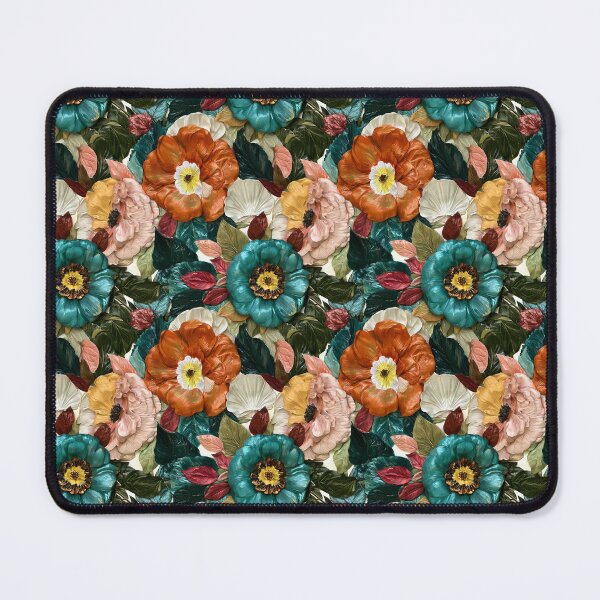 Item preview, Bold Blue and Orange Floral designed and sold by Pixel-Lair.